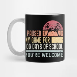 I Paused My Game for 100 Days of School Mug